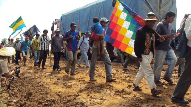 Bolivia´s indigenous movements march in defense of TIPNIS (credit: Communications Commission of the march